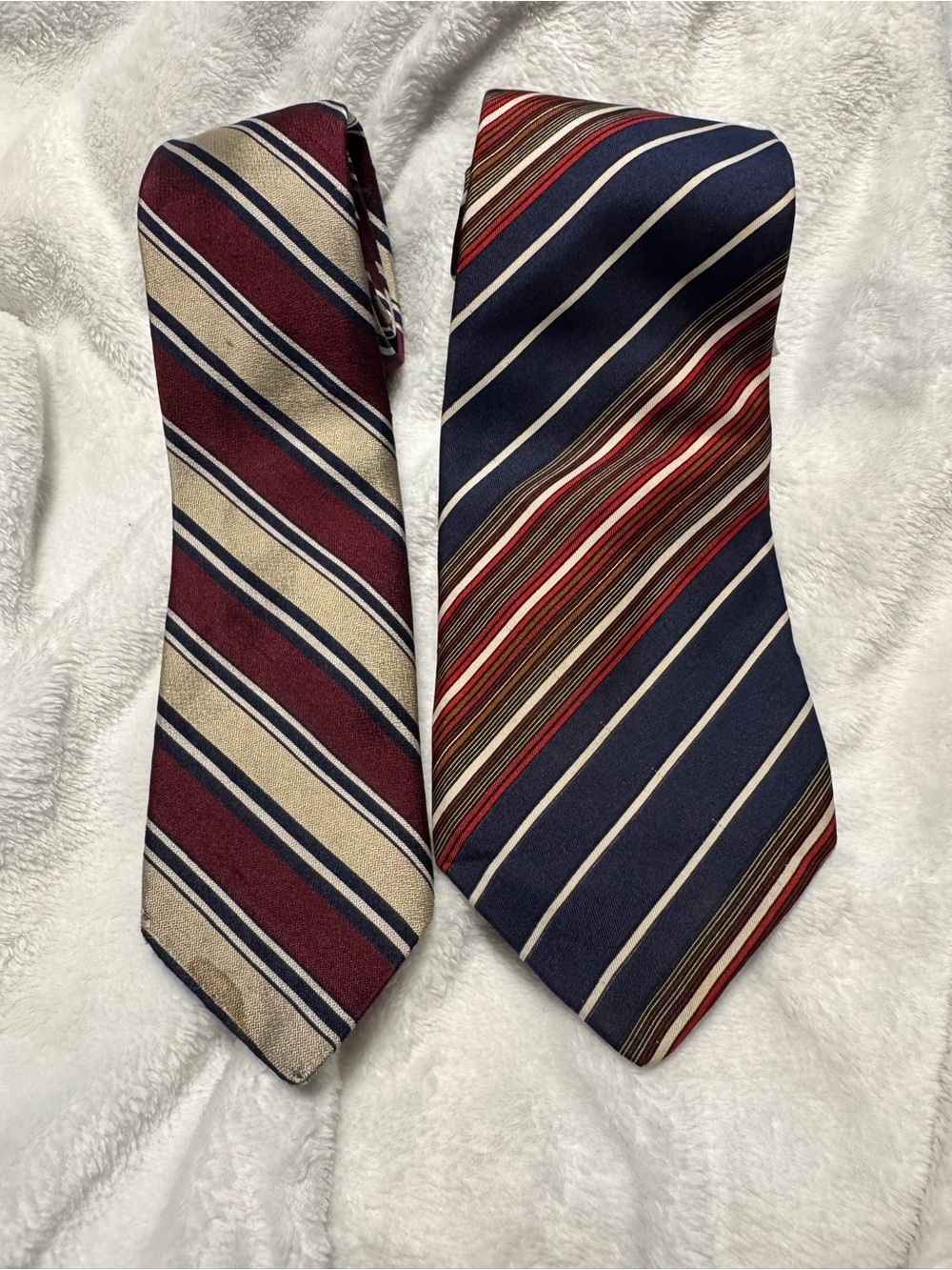 Lot of 2: Vintage British Importers Victoria 100% Silk Wide Necktie